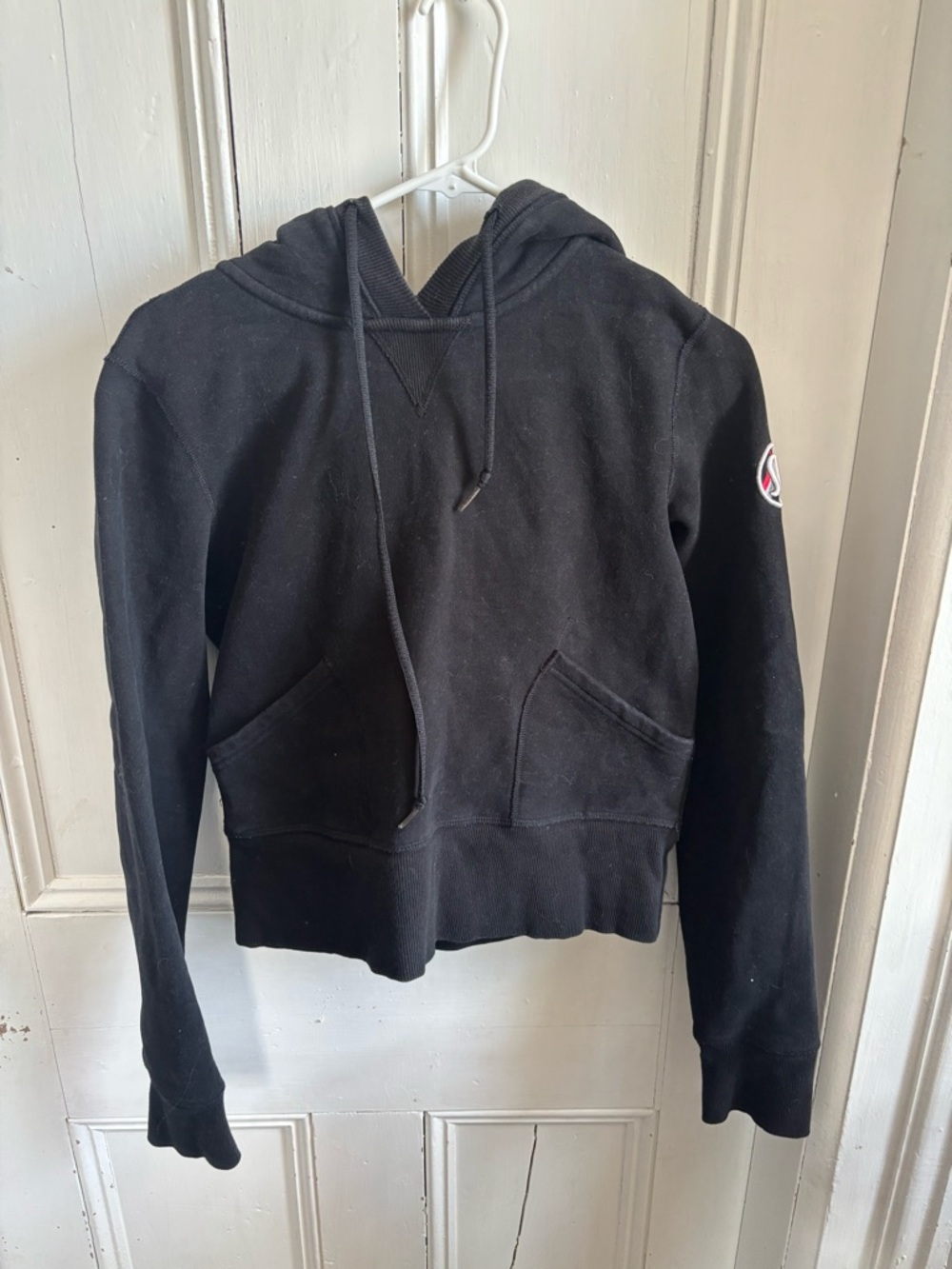 lululemon athletica Black Hooded Sweatshirt with Drawstring